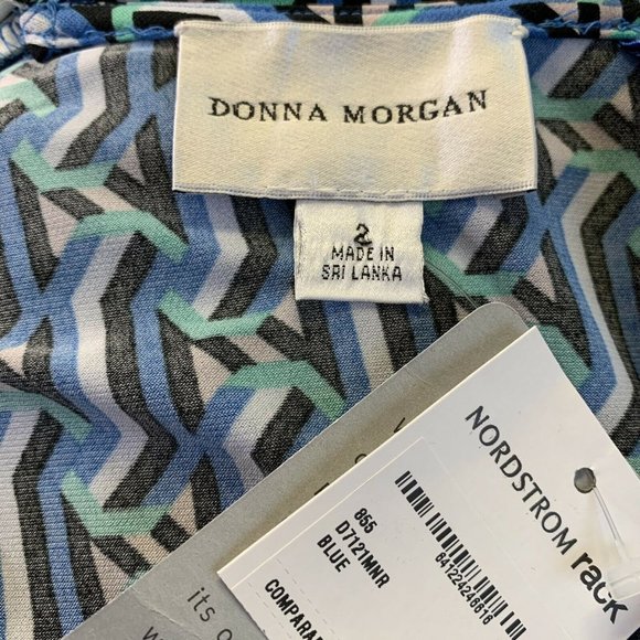 Donna Morgan Printed Twisted Front Stretch Dress - Picture 11 of 12